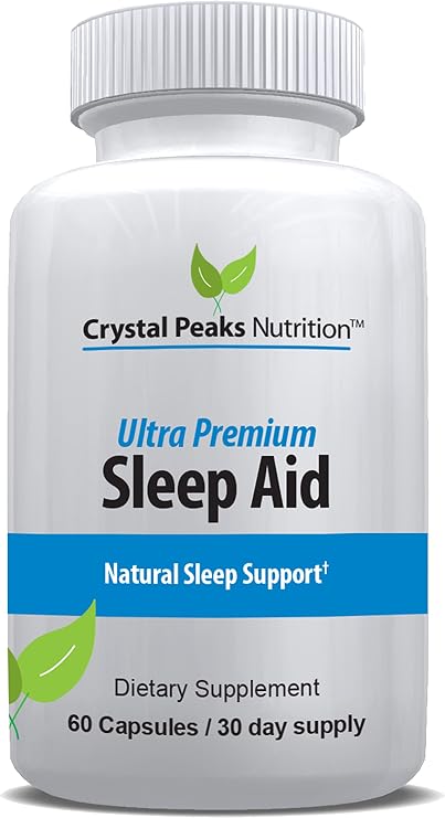 Natural Sleep Aid - Herbal Sleep Supplement Made with Valerian Root, Melatonin, Chamomile, Magnesium Recommended for Difficulty Sleeping - Adult Extra Strength Sleeping Pills. 60 Vegan Capsules