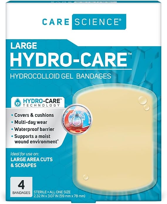 Care Science Hydrocolloid, Large, 2.3 in x 3 in, 4CT