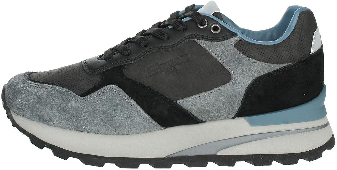 Blauer Mars 03 Men's Trainers Lace-Up Dark Grey Black