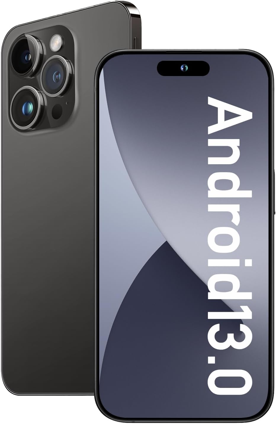 Smartphone Unlocked Cell Phones I15 Promax 6.7in HD Screen 8GB512GB Android 13 Straight Talk Phone 6800mAh Dual Sim Boost Mobile Phones Real 5G Telefonos Black