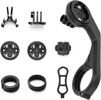 TOMSHOO Out-Front Mount for Edge Adjustable Bike Computer Mount Riding Camera Lights Handlebar Extender for Road Mountain Bikes