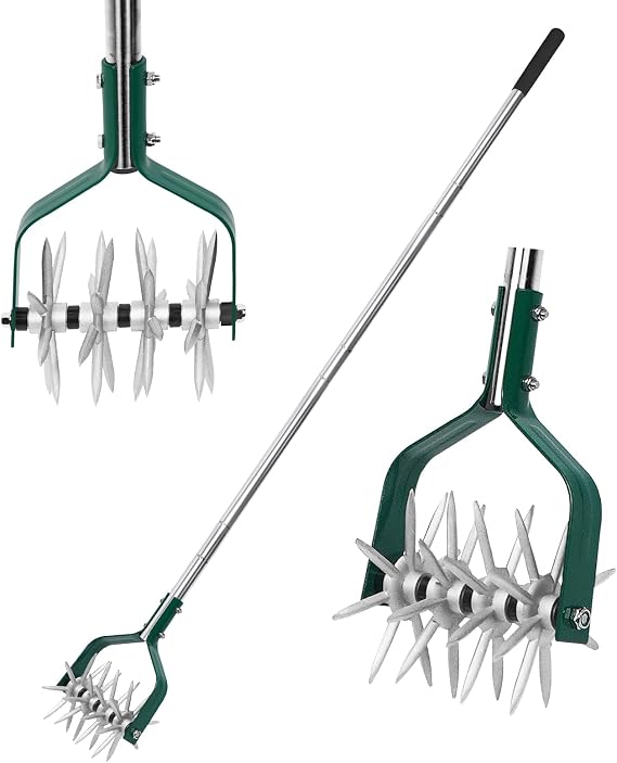 YEELOR Rotary Cultivator Garden Tool with Durable Aluminum Gears