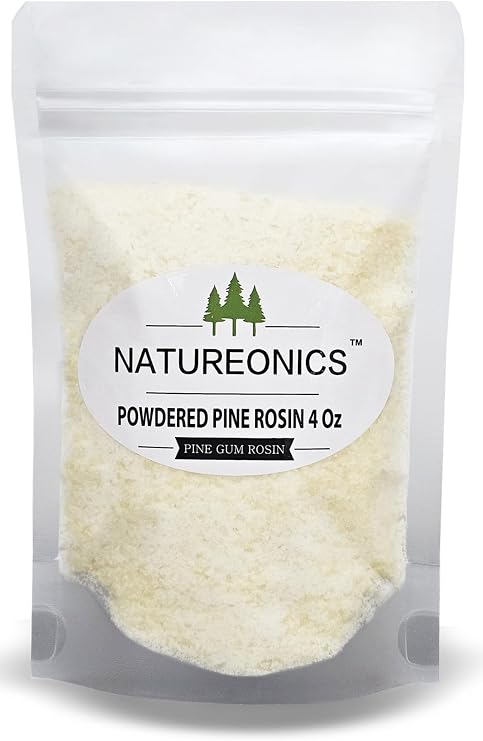 Powdered Pine Gum Rosin 4 Oz, Natural Pine Rosin, Pine Resin for Beeswax Wraps, Pine Sap, Rosin for Beeswax Wraps, Powdered Rosin, Rosin for Dancers, Base Ball, Gym, Rodeo and DIY Projects.
