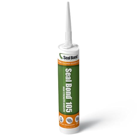105 Adhesive Sealant Marine/Industrial Grade, High Strength, UV Resistant, Flexible, Non-Flammable, Waterproof Superior to Silicone 10.1 oz Black