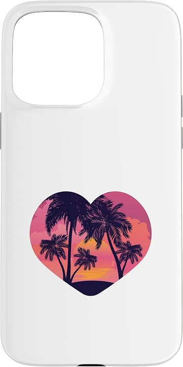Palm Tree Heart Case for iPhone 15 Pro Max