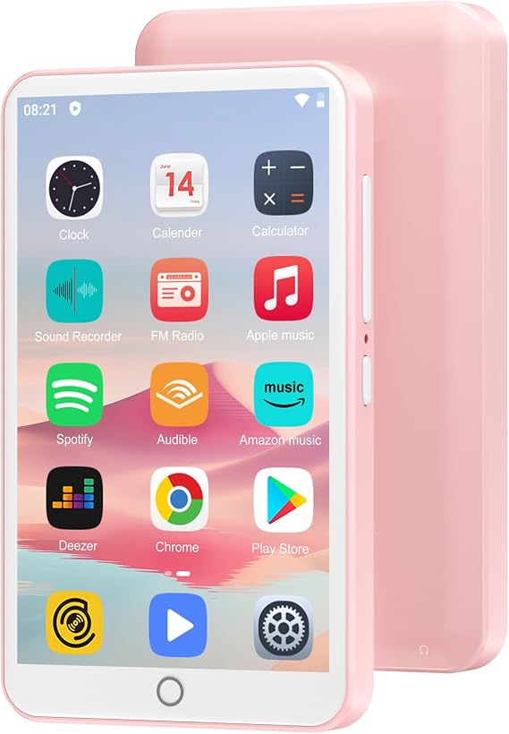 80GB MP3 Player with Bluetooth and WiFi, Oilsky 4.0" IPS Touch Screen MP3 Player with Speaker, Music Player with Spotify, Audible, Amazon Music, MP4 Android Music Player Up to 512GB