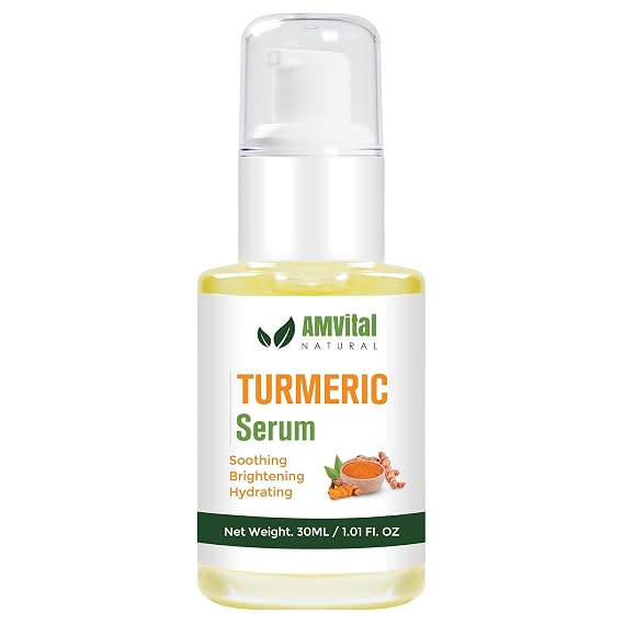 AMVital Turmeric Face Serum with Vitamin C & Hyaluronic Acid, 1 fl oz