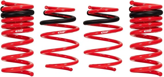 Eibach E10-27-008-02-22 Suspension Spring Kit, PRO-KIT, Lowering, 4 Coil Springs, Red Powder Coat, Compatible with Dodge Charger 2015-24, Kit
