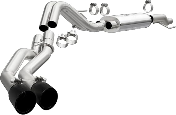 MagnaFlow Performance Exhaust System 19506: Cat-Back, Street Series, Compatible with 2015-2020 Ford F-150, Dual Same Side Behind Passenger Rear Tire Exit Style