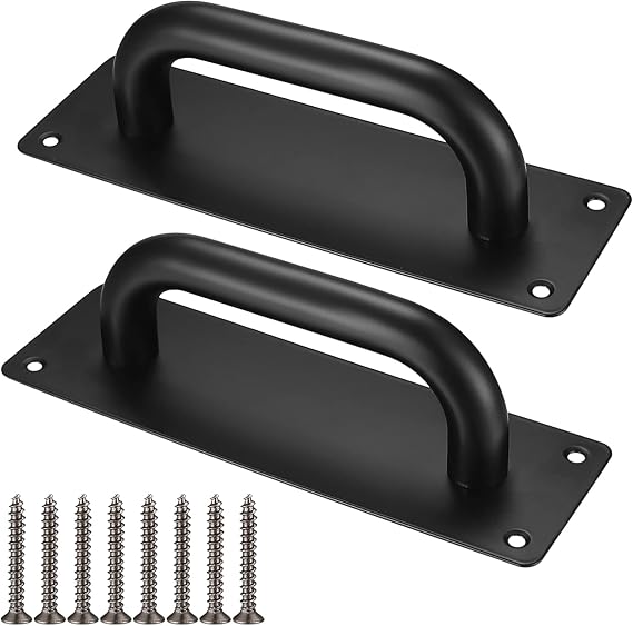Door Handle Pull Push Door Plate, Door Push Plate Handles, Heavy Duty Barn Door Pulls, Cabinet Drawer Push Pull Handles for Kitchen Cabinet Drawer Sliding Door Handles (199x65mm)