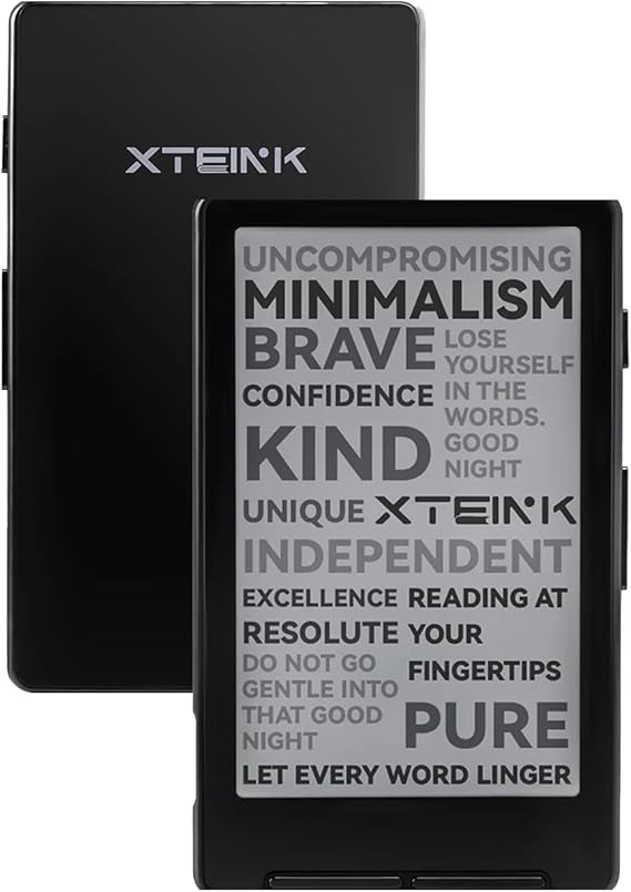 XTEINK X4 4.3" Pocket E-Ink E-Book Reader, 2.72 oz, Space Black | Ultra-thin 0.23" & 2.72 oz design with physical page-turn buttons, MagSafe magnetic back, 16GB storage & eye-care E-Ink