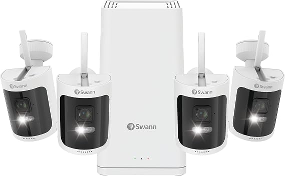 Swann AllSecure650TM 2K Wireless Security Kit with 4 x Wire-Free Cameras & Power Hub NVR