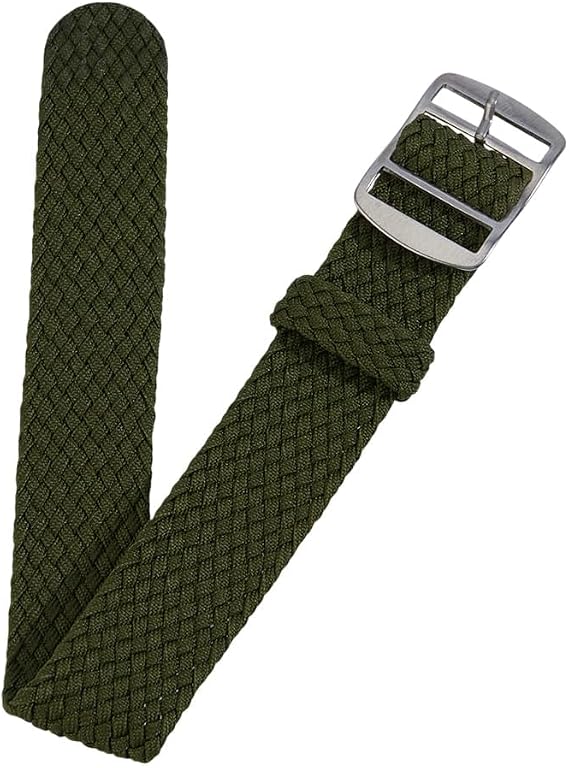 OLYCRAFT Nylon Watch Band 20mm Army Green Replacement Watch Band One-Piece Nylon Braided Watchband Universal Outdoor Watches Strap for Men Women Watches Strap Bands Replacement