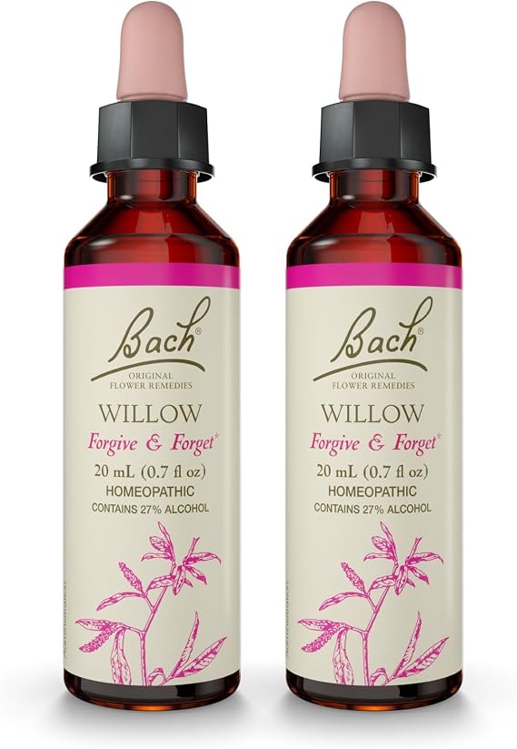 Bach Original Flower Remedies, Willow - 20mL Dropper, Pack of 2 - Forgive & Forget - Natural Homeopathic Flower Essence for Emotional Balance - Vegan, Gluten Free, Sugar Free