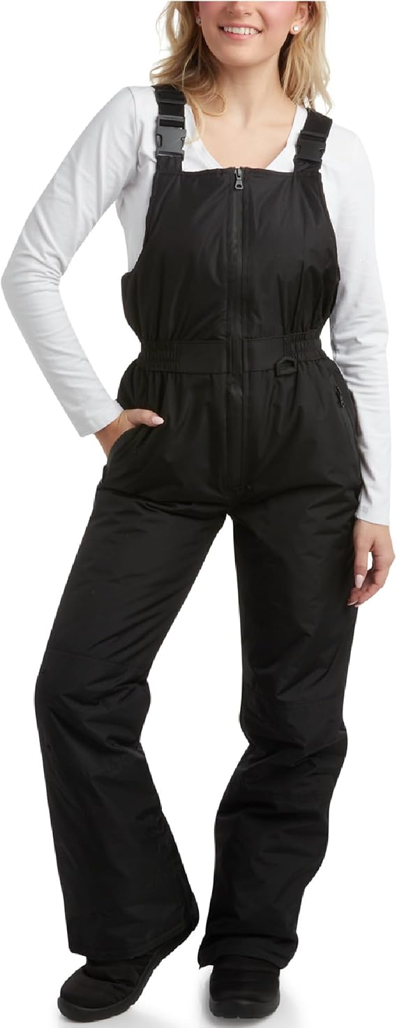 URBAN REPUBLIC Womens Snow Bibs - Insulated Waterproof Snow Bib Warm Overalls for Women - Size Up for Ideal Fit (Sizes SXL)