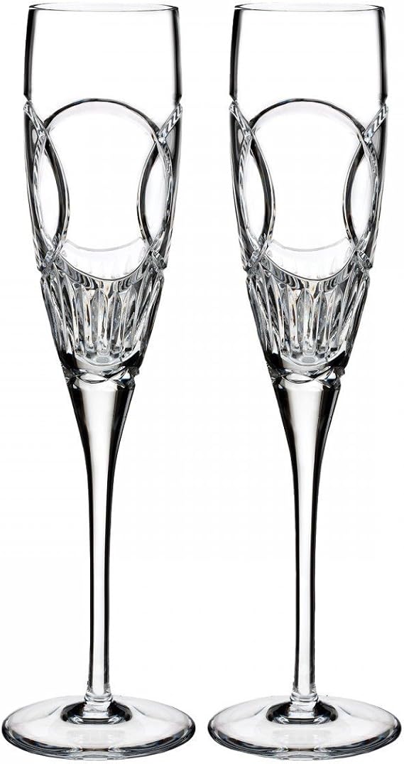 Waterford Love Wedding Vows Champagne Flute Pair