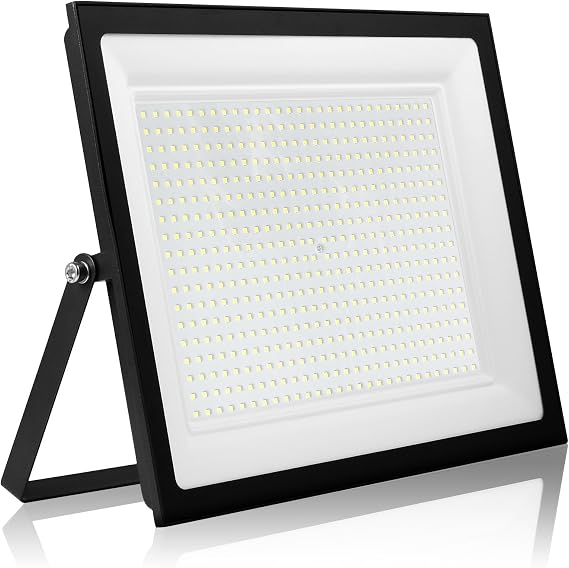 500W LED Flood Light Outdoor 50000LM Super Bright Outdoor Security Lights with Wide Lighting Angel, 3000K Warm White IP66 Waterproof Safety Light for Playground Yard Stadium Lawn Patio [Energy Class F]