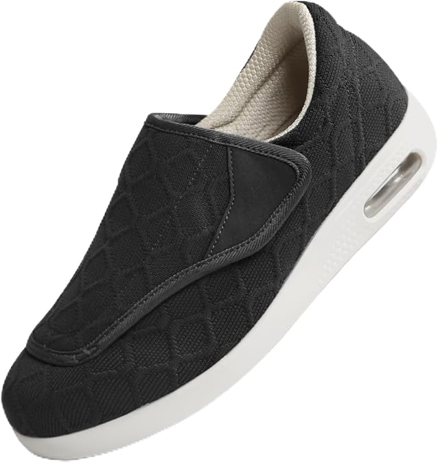 Men's Wide Diabetes Shoes, Adjustable Walking Orthopedic Shoes, Relieve Foot Neuropathy, Pain and Swelling