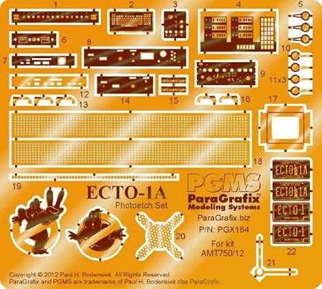 Paragrafix - Ghostbusters Ecto-1A Photoetch Set- PGX164
