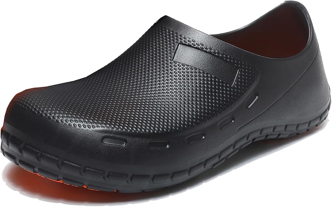 JSWEI Chef Shoes for Men - Professional Oil Water Resistant Nursing Chef Shoe,Non-Slip Safety Working Shoes for Kitchen Garden Bathroom Construction