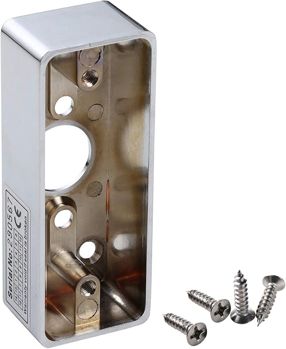 UHPPOTE Surface Back Mount Box Single Gang for Push to Exit Button Switch | Made of Zinc Alloy