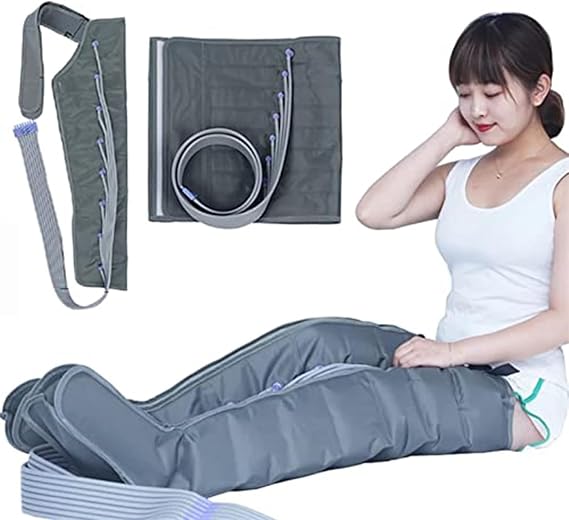 8 Cavity Lymphatic Drainage Leg Massager, Electric Air Compression Massager for Circulation Arm Leg Waist Wraps Foot Ankles Calf Massage Machine Pain Relax QiuShuiDr(J)