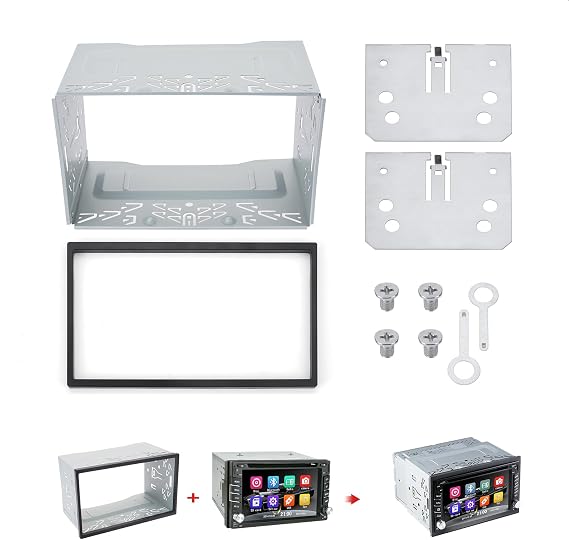 Universal Double 2 Din Car Player Frame Fascia, Radio Mounting Panel Holder Cage Accessories