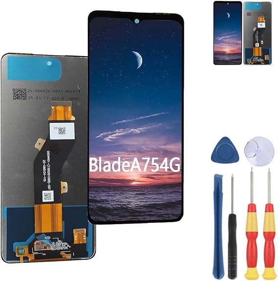 New Display Touch Screen for ZTE Blade A75 4G LCD Display Replace Parts with Tools.