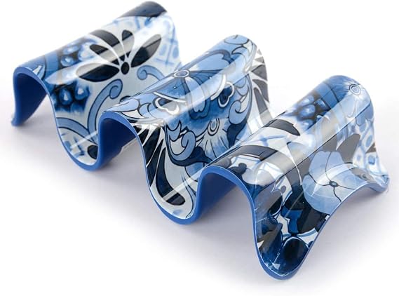 Prepara Multi Taco Holder Stand, Blue Talavera