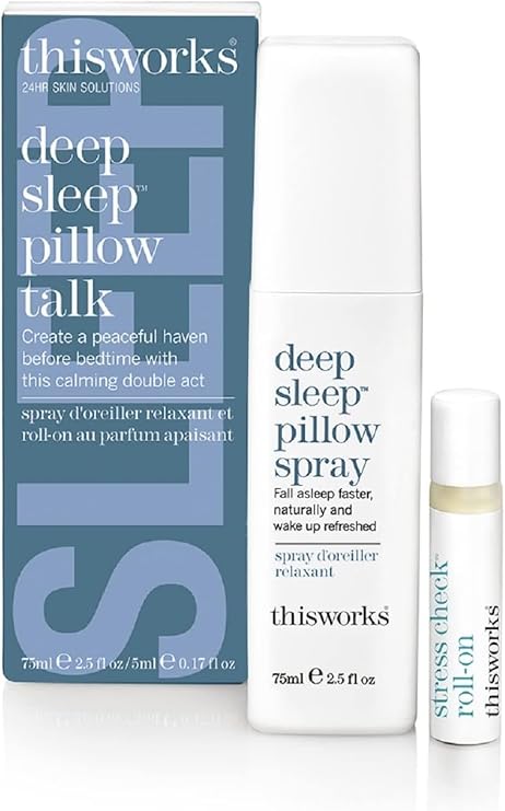 This Works Deep Sleep Pillow Talk Set - Pillow Spray & Stress Check Roll-On