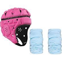 Soft Shell Padded Helmet & Sweat-Absorbent Cooling Wristband