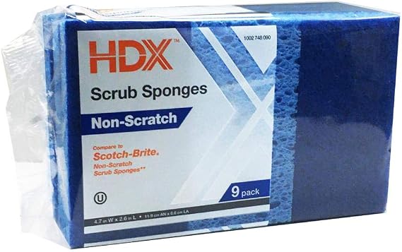 HDX Non-Scratch Scrub Sponge with Scour Pad (9-Pack)