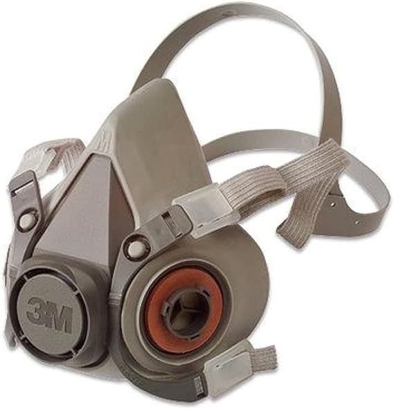 3M 6000 Series Half Mask Reusable Respirator/Dust & Gas Mask - 6200/Medium