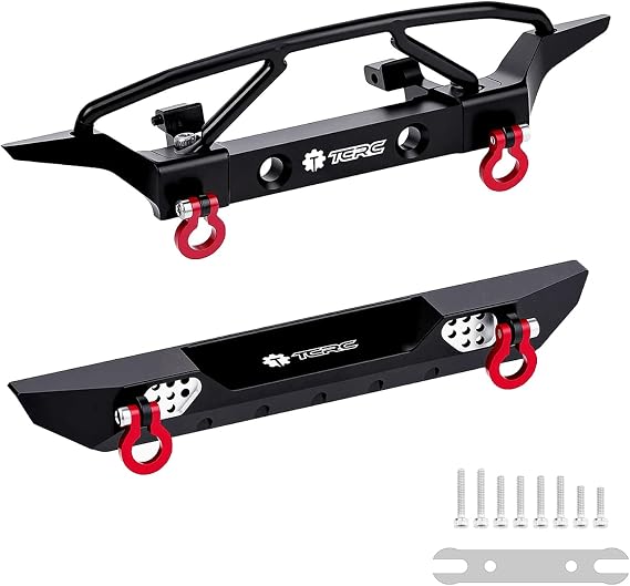 Aluminum Front and Rear Bumpers Set for 1/24 RC Axial SCX24 Jeep JT Gladiator Upgrades