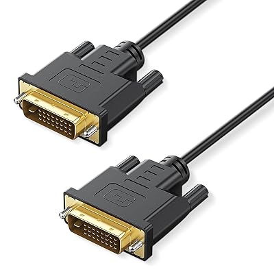 DVI-D 241 Dual Link Male to Male Cable, 5M 2560x16001080P High Speed Gaming Monitor Cable, Gold Plated Connectors for PC, DVD, Projector