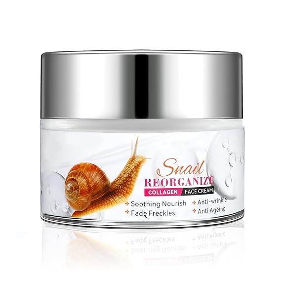 Q.Z.Art Snail Reorganize Collagen Face Cream, Anti Aging Repair, Soothing Nourish, Snail Mucin Serum Repair Cream Face Moisturizer for All Skin Types