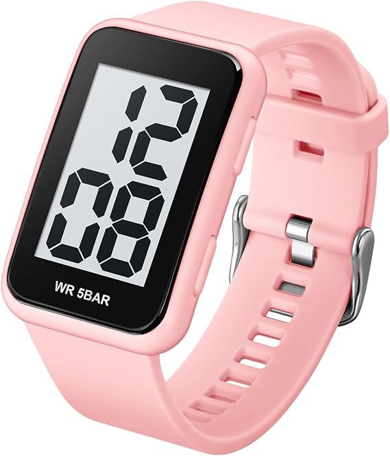 Mens Digital Watch Large Display Womens Waterproof Watches for Men