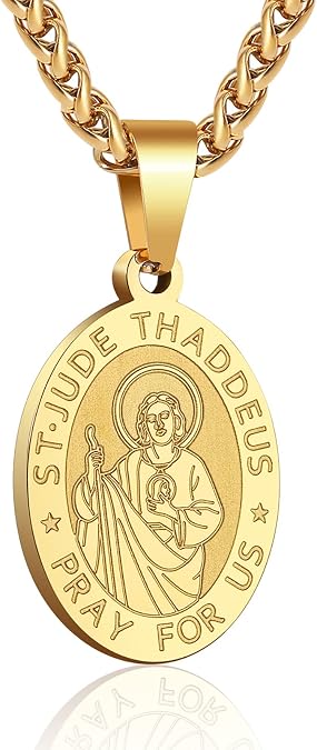 RS Saint St Michael/Christopher/Jude/Benedict/Joseph/Anthony Medal Necklace for Men Boys 24 In Religious gifts