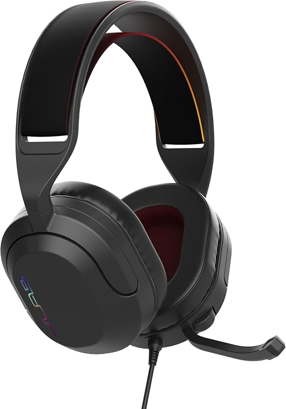 JLab Nightfall Wired Gaming Headset, 3.5mm, Black