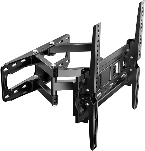 Full Motion TV Wall Bracket for 32-70 Inch Curved Flat Screens TVs,Swivel Wall Mount Max VESA 400x400mm Holds up to 45kg,Adjustable Up and Down Tilt Extends Double Arms Wall Mount TV Bracket