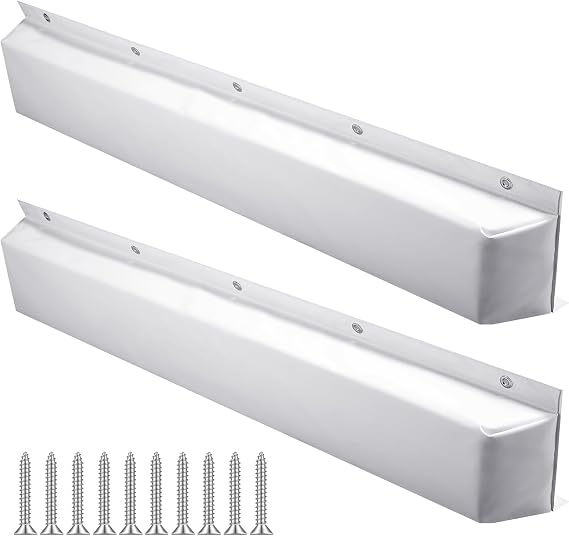 Spiareal 2 Pack Dock Bumpers Fender Straight Marine Boat Dock Bumpers for Edge or Side UV Resistant Marine Fender Guard for Preventing Dent and Scratch, White