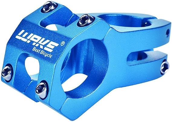Mountain Bike Stem, 31.8mm Aluminum Alloy Handlebar Stem for Road Bike, BMX, and Mountain Bikes Blue