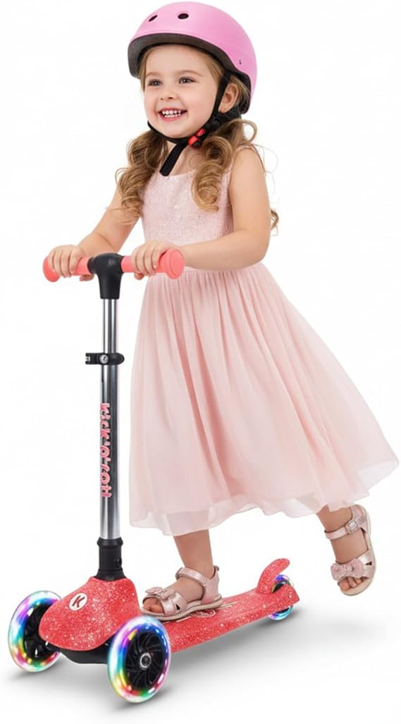 Kicknroll Toddler Scooter Light Up 3 Wheel Kids Scooters for Ages 2-8