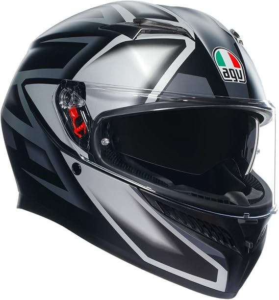 AGV K3 Motosiklet Kaskı Kapalı Kask Compound Matt Black Grey XS