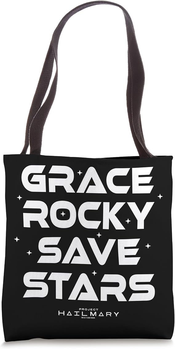 Project Hail Mary Grace Rocky Save Stars Poster Tote Bag