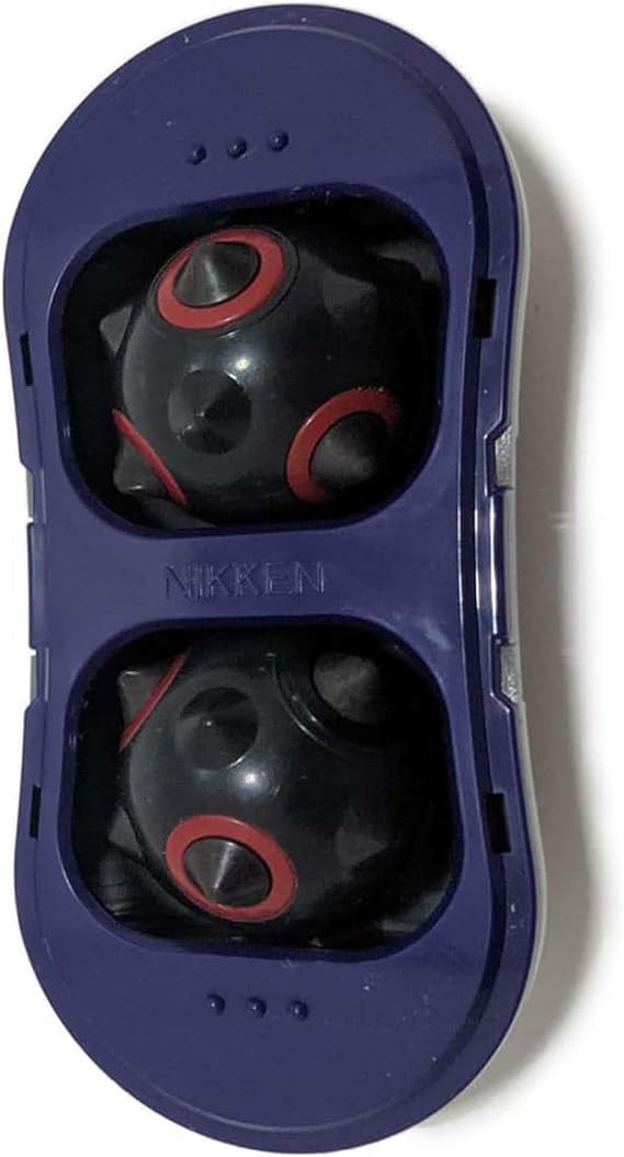 Nikken - MagDuo Massager - 2 Piece Set - 13201 | DynaFlux Magnetic Technology, Dual Rolling Spheres, Massage Nodules, Portable Design, Carrying Case Included
