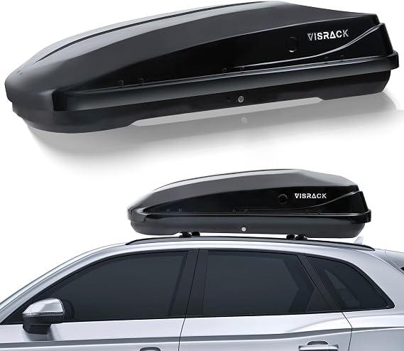 13 Cubic Feet Rooftop Cargo Carrier Box, Heavy Duty Hard Shell Roof