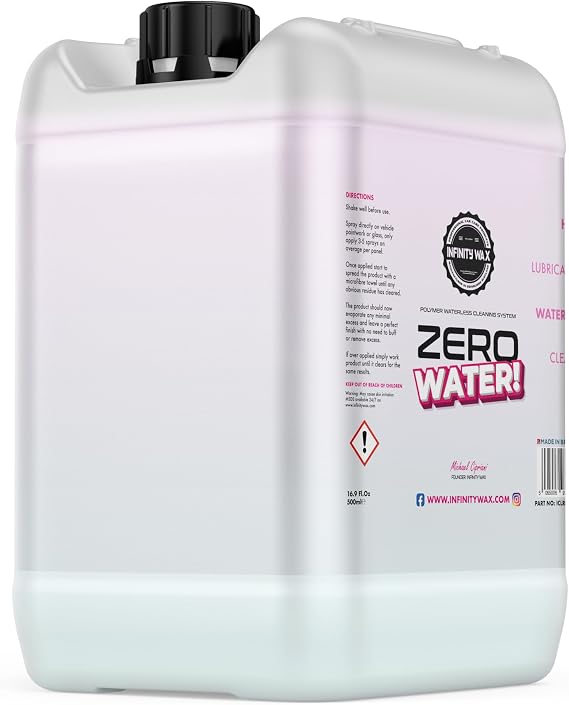 Infinity Wax Zero Water 5L 3-in-1 Waterless Car Wash System No Rinse Wash, Water Spot Remover, Eco-Friendly Car Detailer