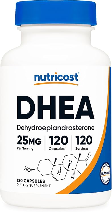 Nutricost DHEA 25mg, 120 Capsules, Gluten-Free, Soy Free Supplement