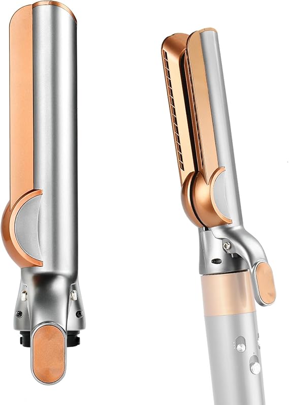 TOSAGE Straightener Attachment for Dyson Airwrap Styler to Airflow Straightener, No Hot Plates for Straight Smooth Hair Style with Less Damage and Breakage for Dyson Airwrap HS01 HS05, Nickel/Copper